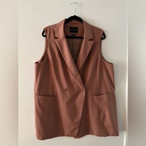 Wildfang Sleeveless Dusty Rose Pink Blazer | New Without Tags